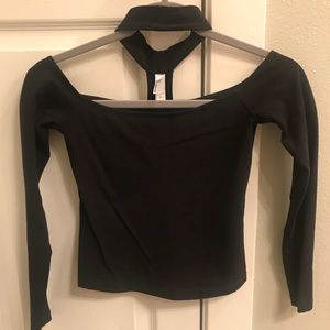 American Apparel Off the shoulder choker top